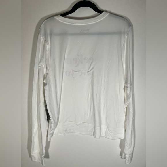 NWT WILDFOX Intimates white long slv top "Weekend, I love you" sz L comfy - Picture 3 of 12